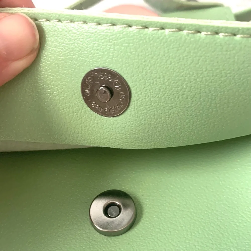 Hello Kitty Purse Mint Green White Crossbody Bag Vegan Leather Sanrio Bag NEW